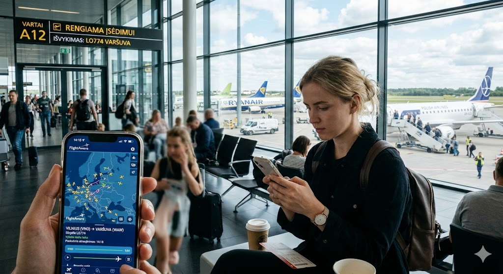 Lėktuvų skrydžiai realiu laiku: kaip išmaniosios technologijos keičia mūsų keliones Lėktuvų skrydžiai realiu laiku: kaip išmaniosios technologijos keičia mūsų keliones