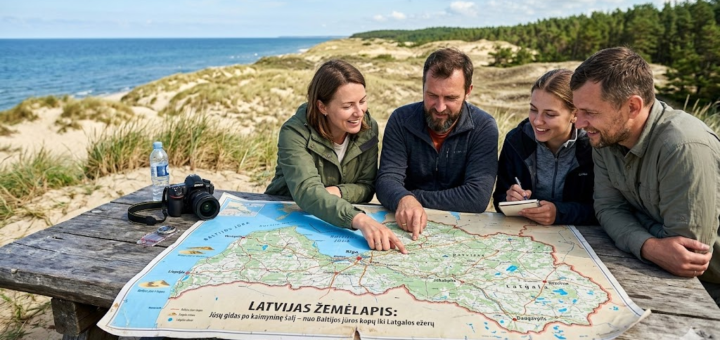 Latvijos žemėlapis: Jūsų gidas po kaimyninę šalį – nuo Baltijos jūros kopų iki Latgalos ežerų